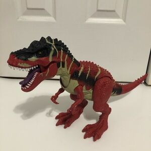 Animal Planet Dinosaur Tyrannosaurus Rex Red Roars Eyes Light Up Moveable Limbs
